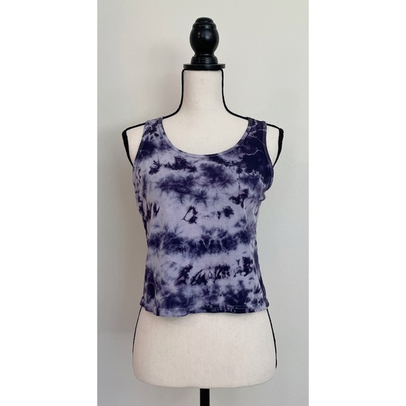 Vintage 90s Tie Dye Cropped Tank Top - Picture 2 of 4